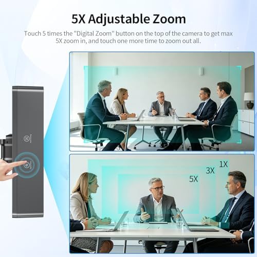TOALLIN 4K All-in-One Webcam with Microphones and Speaker, AI Auto Framing - Image 6