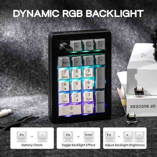 EPOMAKER EK21 VIA Gasket Number Pad w/ 1000mAh Battery, BT 5.0/2.4GHz/Wired - Image 6