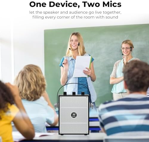 50W Voice Amplifier with 2 Mics,Microphone with Speaker - Image 6