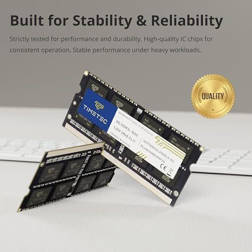 Timetec 16GB KIT(2x8GB) DDR3L / DDR3 1600MHz (DDR3L-1600) PC3L-12800 / PC3-12800 Non-ECC Unbuffered 1.35V/1.5V CL11 2Rx8 204 Pin SODIMM Laptop Notebook PC Computer Memory RAM Module Upgrade Black PCB - Image 6