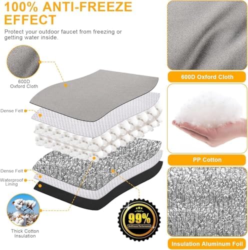 Insulated Backflow Preventer Cover, 13x12 Inch, Gray - Image 3