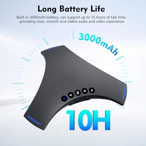 TOALLIN S68 Speakerphone, Wireless Conference Microphones with Speaker - Image 6