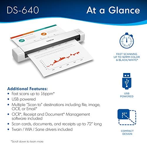 Brother DS-640 Compact Mobile Document Scanner, Pack of 3 - Image 2