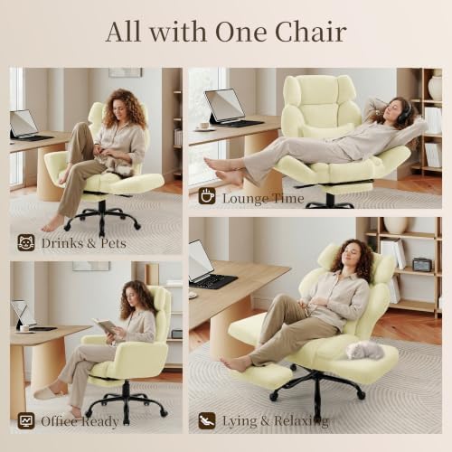 Big and Tall Office Chair with Flip Arms, Extra Wide Seat for Pets Sitting - Image 3