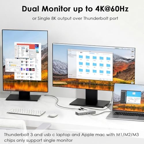 WAVLINK Thunderbolt 4 Dock with 4K HDMI Dual Monitor for Mac or Windows - Image 4