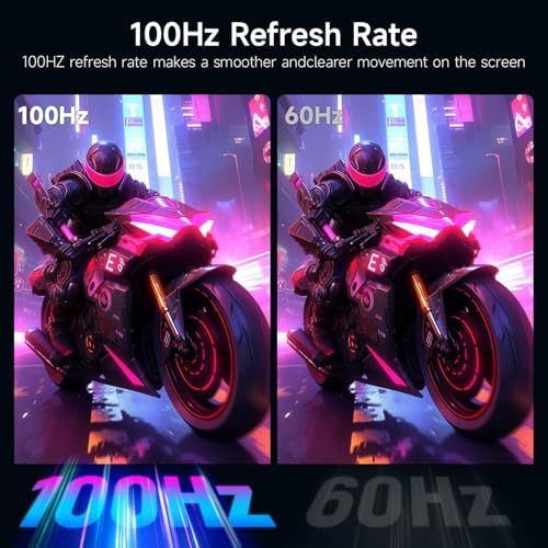 AYY Portable Monitor 18.5 Inch 100Hz 100% sRGB,1080P FHD IPS Large Portable Monitor with Kickstand,for Laptop HDMI HDR USB C Mac PC Xbox PS4/5 Switch - Image 2