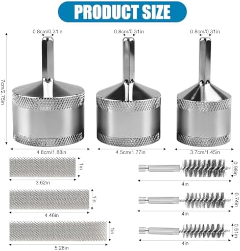 1/2" & 3/4" & 1" Copper Pipe Cleaner for Drill-Quick Rust Removal - Image 2