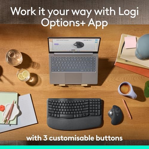 Logitech Ergo M575S Wireless Trackball Mouse, Bluetooth & Logi Bolt Receiver, Ergonomic Thumb-Control Trackball, for PC/Mac (Black/Graphite) - Image 5