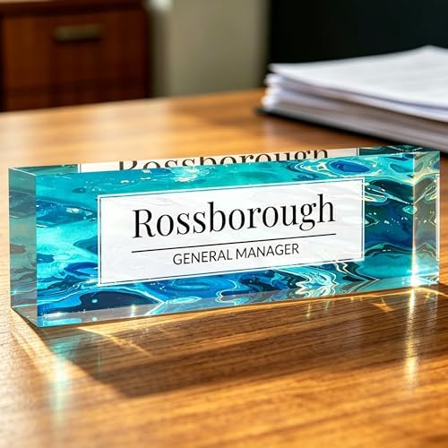 Custom Name Plate for Desk, Desk Name Plate Personalized, Acrylic Desktop Ornament, Stylish Office Decor, Appreciation Present for Boss, Social Worker, Teacher, Nurse, Employee by Unknown