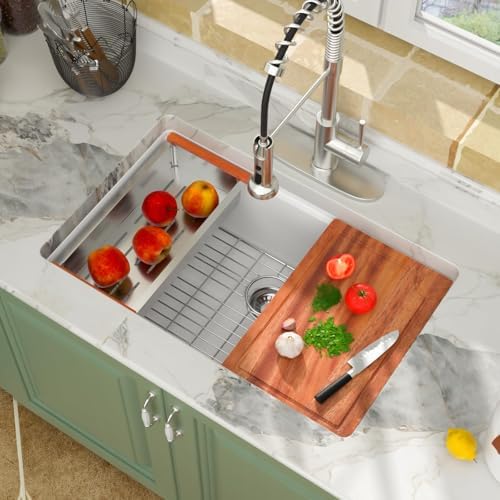 Logmey 30" White Granite Composite Undermount Sink - Image 2