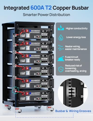 ECO-WORTHY RACK6 V2.1, 6-Layer Server Rack with 600A Busbar, Compatible with Mainstream Brands' Sever Rack Battery - Image 3