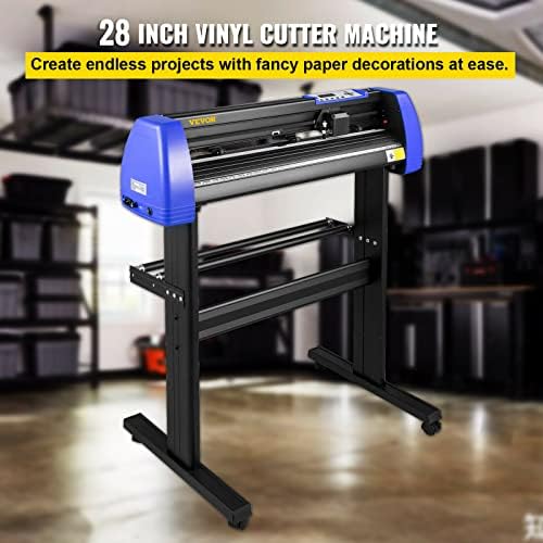 VEVOR Vinyl Cutter 28 Inch Vinyl Cutter Machine with 20 Blades Maximum Paper Feed 720mm Vinyl Plotter Cutter Machine with Sturdy Floor Stand Adjustable Force and Speed for Sign Making - Image 2
