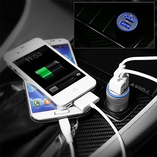 Car Charger,Sicodo 3.4A 2 Pack USB Smart Port Charger - Image 6