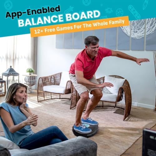 GoBalance Board - App-Enabled Balance Board. Smart Bluetooth Sensor, 12 FREE Interactive Games - Fun, Balance Training and Home Gym Workout! Boost Coordination & Strength for Teens and Adults - Image 2