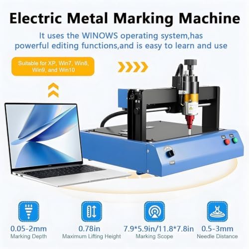 400W Electric Marking Machine,Portable Metal Plastic Engraving Machine Desktop Nameplate Tag Marking Tool,0.05-1mm Depth,for Mark Fixed Character Serial Number A - Image 5