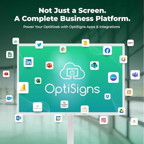 OptiSigns 32" Floor Standing Digital Signage Kiosk, Battery Powered Touchscreen Display for Interactive Retail, Events, Full HD with Audio and Wi-Fi, OptiKiosk 32 - Image 5