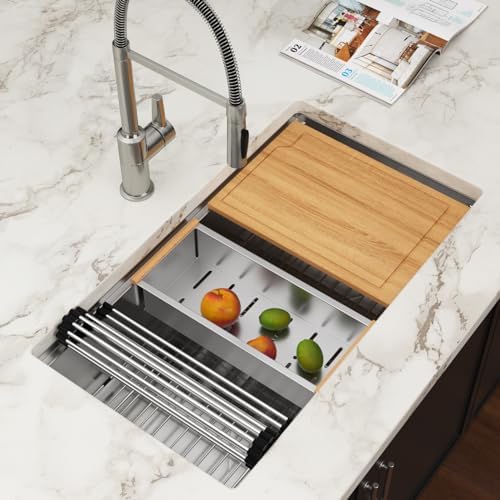 30 Inch Undermount Kitchen Sink Workstation with Accessories - Image 2