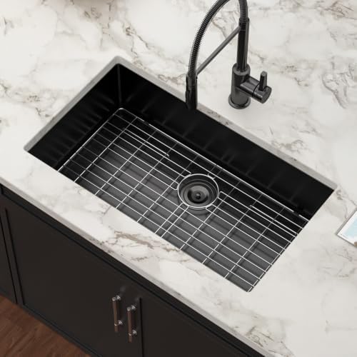 32 Inch Matte Black Undermount Kitchen Sink - Image 2
