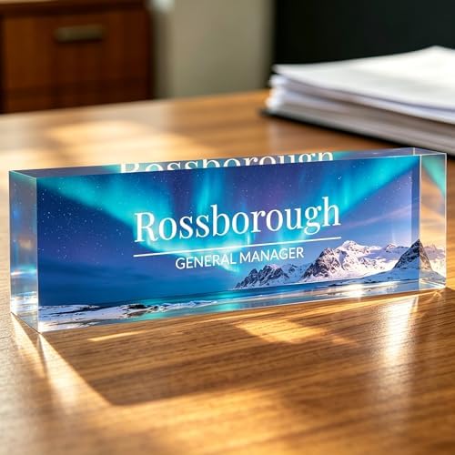 Custom Name Plate for Desk, Desk Name Plate Personalized, Acrylic Desktop Ornament, Stylish Office Decor, Appreciation Present for Boss, Social Worker, Teacher, Nurse, Employee by Unknown