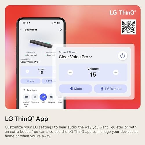 LG S20A 2.0 ch. Soundbar for TV with Dolby Audio - Black - Image 7