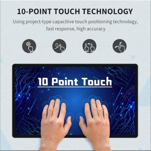 21.5 inch Android 14 Touchscreen Monitor Tablet, 16:9 FHD 1080P, WiFi & BT, Built-in Speakers, RK3576 4GB RAM & 32GB ROM, Smart Board for Classroom, Meeting & Game - Image 2