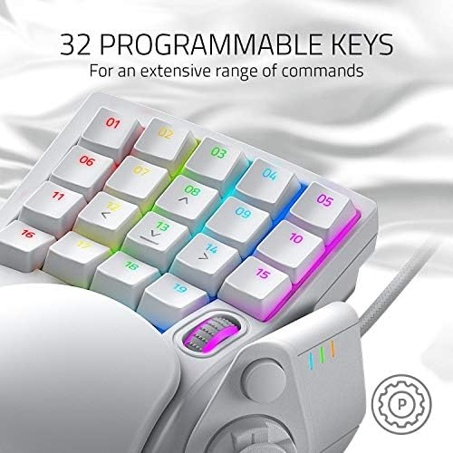 Razer Tartarus Pro Gaming Keypad: Analog-Optical Key Switches - Rapid Trigger - Adjustable Actuation - 32 Programmable Keys - Customizable Macros - Chroma RGB Lighting - Mercury White - Image 4