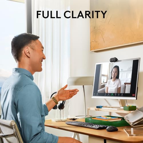 Logitech Brio 101 Full HD 1080p Webcam for Meetings,Streaming,Desktop,Laptop,PC - Built-in Mic,Shutter,Works with Zoom,Microsoft Teams,Nintendo Switch 2’s New GameChat Mode,USB-A,-Black,(Pack of 4) - Image 2