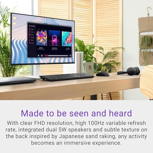 Dell S2725HS 27 Inch Monitor, FHD (1920x1080) Display, 100Hz Refresh Rate, 1500:1 Contrast Ratio, TÜV Rheinland Eye Comfort 4 Star, Integrated 2x5W Speaker, Height/Tilt/Swivel/Pivot- Ash White Color - Image 5