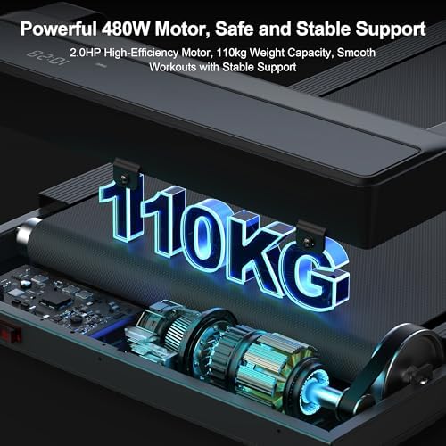 Walking Pad Treadmill with 5% Incline - Under Desk Running Machine Mat Pads for Home Office Portable Small Compact Quiet Flat Indoor Magnetic Lightweight Electric Treadmills Remote Control 4MPH - Image 4