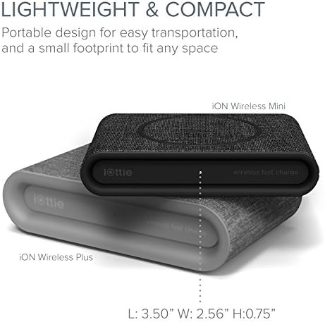 iOttie iON Wireless Mini Fast Charging Pad || Qi-Certified Charger 7.5W for iPhone XS Max R 8 Plus 10W for Samsung Galaxy S10 E S9 S8 Plus Edge, Note 9 | AC Adapter NOT Included | Charcoal - Image 3