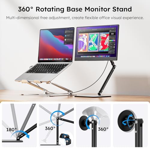 Dopesplay Portable Monitor, 15.6" FHD 1080P IPS Travel Monitor for Laptop, Foldable Magnetic Stand & Carry Case Included, USB-C Screen Extender for Laptop Mac PC Phone Xbox PS4/5 Switch - Image 2