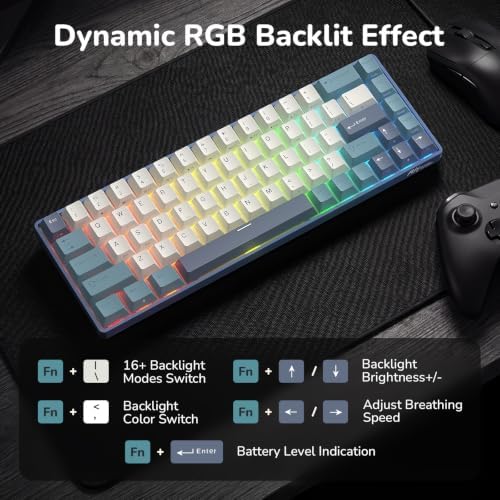 RK ROYAL KLUDGE RK68 65% RGB Wireless Mechanical Keyboard for Gaming, Work - Image 5