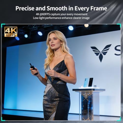 4K 60FPS Camera, TOF Real-time Auto Focus, 20x Optical Zoom, Dual Mics, HDR - Image 2