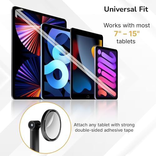 Mount-It! Anti-Theft Tablet Stand, Universal 7–15" Countertop POS Kiosk with Lock, 360° Rotation & 230° Tilt, Secure Retail iPad Stand for Check-in, Business & Commercial Use - Image 2