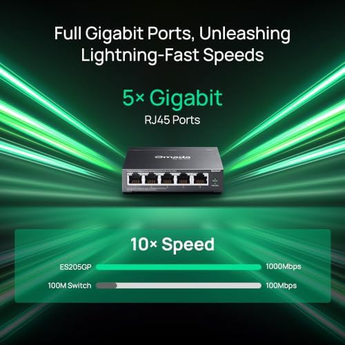 Omada ES205GP, 5 Port Gigabit Easy Managed PoE Switch - Image 2