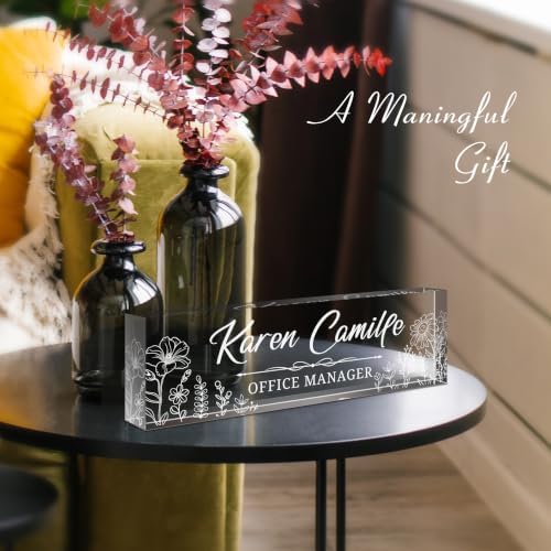 Custom Engraved Name Plate for Desk, Acrylic Desk Name Plate Personalized - Image 6