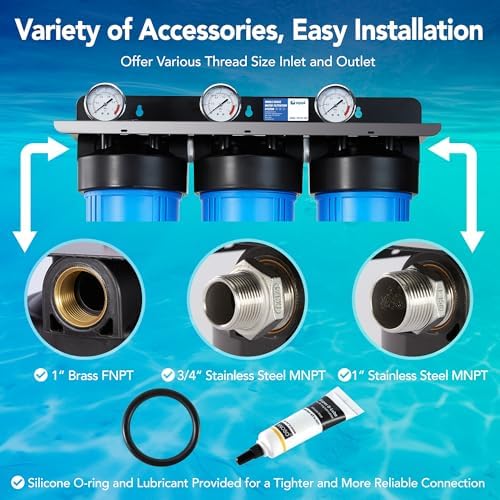 WF3-01 PRO 3-Stage Whole House Water Filtration System, Reduces Lead, Mercury, Arsenic, Cadimum, Chromium, PFAS (PFOA/PFOS), Chlorine, Sediment, Odor & VOCs - Image 5