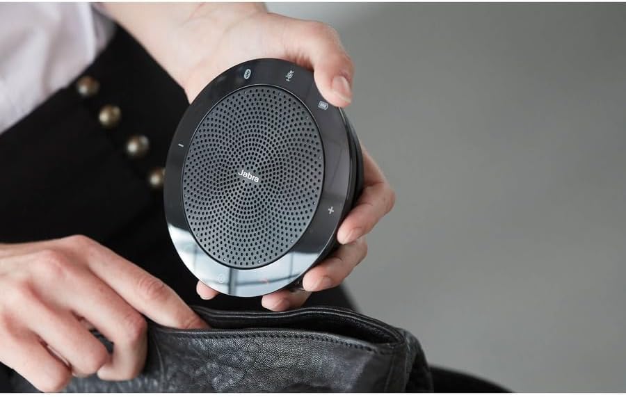 Jabra Speak 510 UC Wireless Bluetooth Speakerphone – Outstanding Sound Quality, Portable Conference Speaker for Holding Meetings Anywhere - Certified for Zoom & Google Meet - Image 2