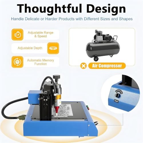 400W Electric Marking Machine,Portable Metal Plastic Engraving Machine Desktop Nameplate Tag Marking Tool,0.05-1mm Depth,for Mark Fixed Character Serial Number A - Image 7