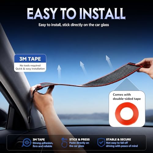 RAYHOME Dual Row LED Sign for Car, 11"x5" Colorful Huge Bright Advertising LED Car Sign, Programmable Electric Scrolling LED Display for Car - Image 5