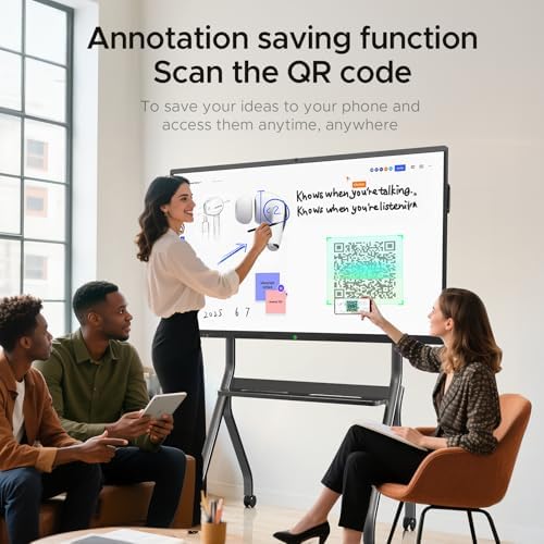 55'' Smart Board,Electronic Interactive White Board with 4K Touchscreen Display Built in UHD Camera Open App Ecosystem Digital Whiteboard for Business Office Classroom Home (55'') - Image 6