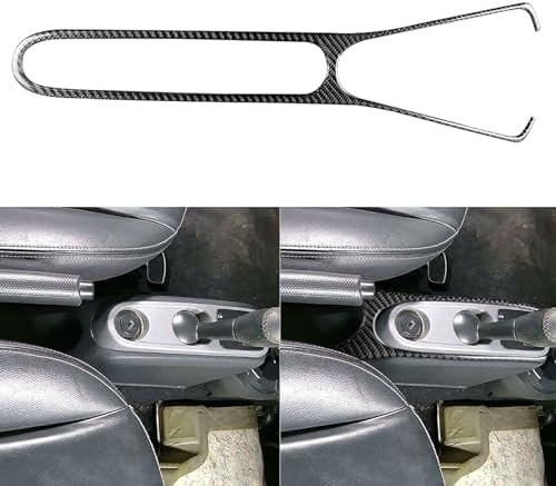 Real Black Carbon Fiber Car Center Console Gear Shift Outside Panel Frame Decoration Trim Sticker Compatible with Benz Smart Fortwo 2011 2012 2013 2014 2015 Auto Interior Accessories 1pc - Image 2