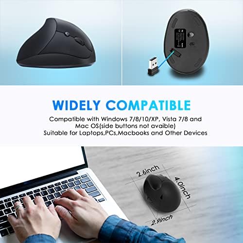 Right Hand Ergonomic Vertical Wireless Mouse Type C Rechargeable 6 Btn Mice - Image 6