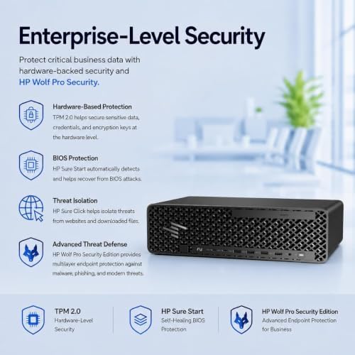 HP Z2 SFF G1i Workstation Desktop (Intel Ultra 7 265, NVIDIA RTX A1000 8GB, 16GB DDR5, 512GB SSD), Business Small Form Factor, Support 8K Display, for Engineer, Designer, 2X DisplayPort, Win 11 Pro - Image 5