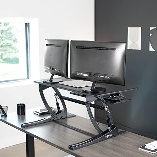 VIVO Black 36 in Standing Desk Converter, DESK-V000V - Image 6