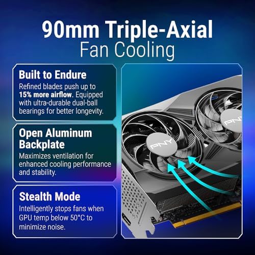 PNY NVIDIA GeForce RTX™ 5070 Ti OC Triple-Fan Graphics Card - Image 3