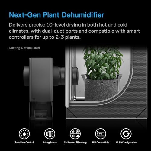 AC Infinity HYDRONE 5, Precision Plant Dehumidifier, 10 Drying Levels - Image 2