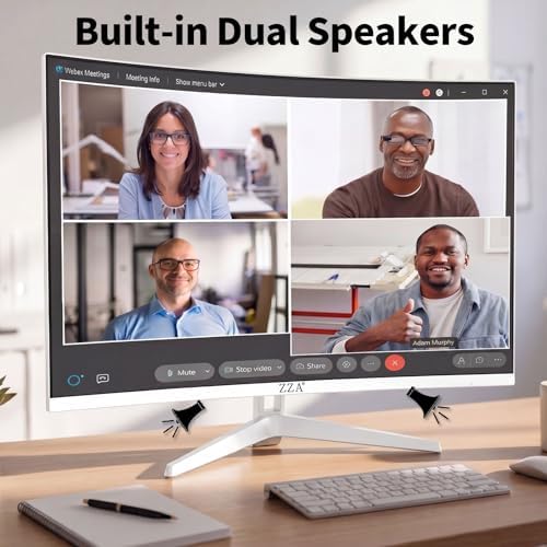 34'' Ultrawide Curved Monitor-WQHD 3440x1440 Resolution,100Hz, IPS Panel, Built-in Speakers,3800R Curvature,HDR10,AMD FreeSync Premium,21:9 Aspect Ratio,Low Blue Light,Flicker-Free Technology-White - Image 6