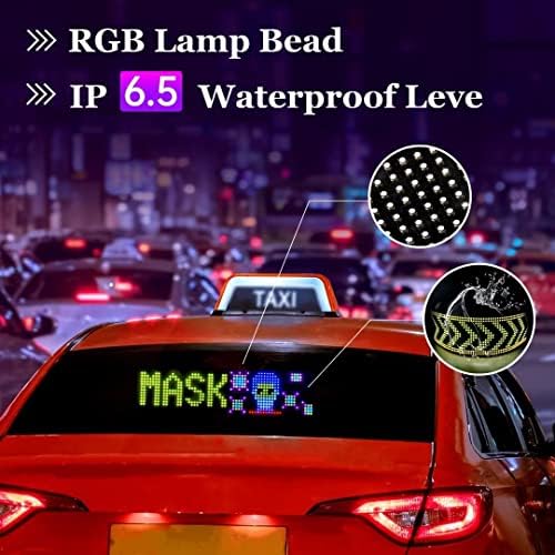 GOTUS LED Sign for Car,Scrolling LED Sign,Flexible LED RGB Color Sign,Bluetooth APP,DIY Design Animations,Text, Graffiti(19''x5'')… - Image 3