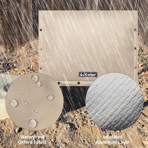 Backflow Preventer Insulation Cover Sprinkler Covers for Outside 600D Heavy Duty Waterproof Sprinkler Valve Cover Perfect for Pipe Freeze Protection and Pressure Vacuum Breaker (21" W x 16" H) - Image 4